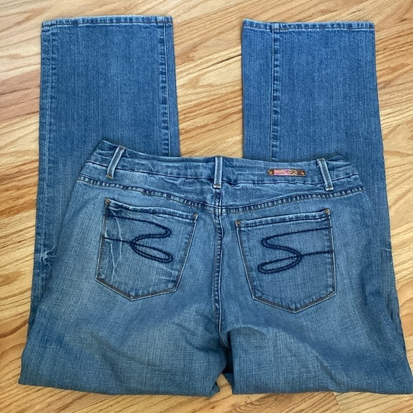 Seven 7 Jeans Women's 16 Bootcut Jeans Stretch Blue premium Denim 109890 - Picture 1 of 15